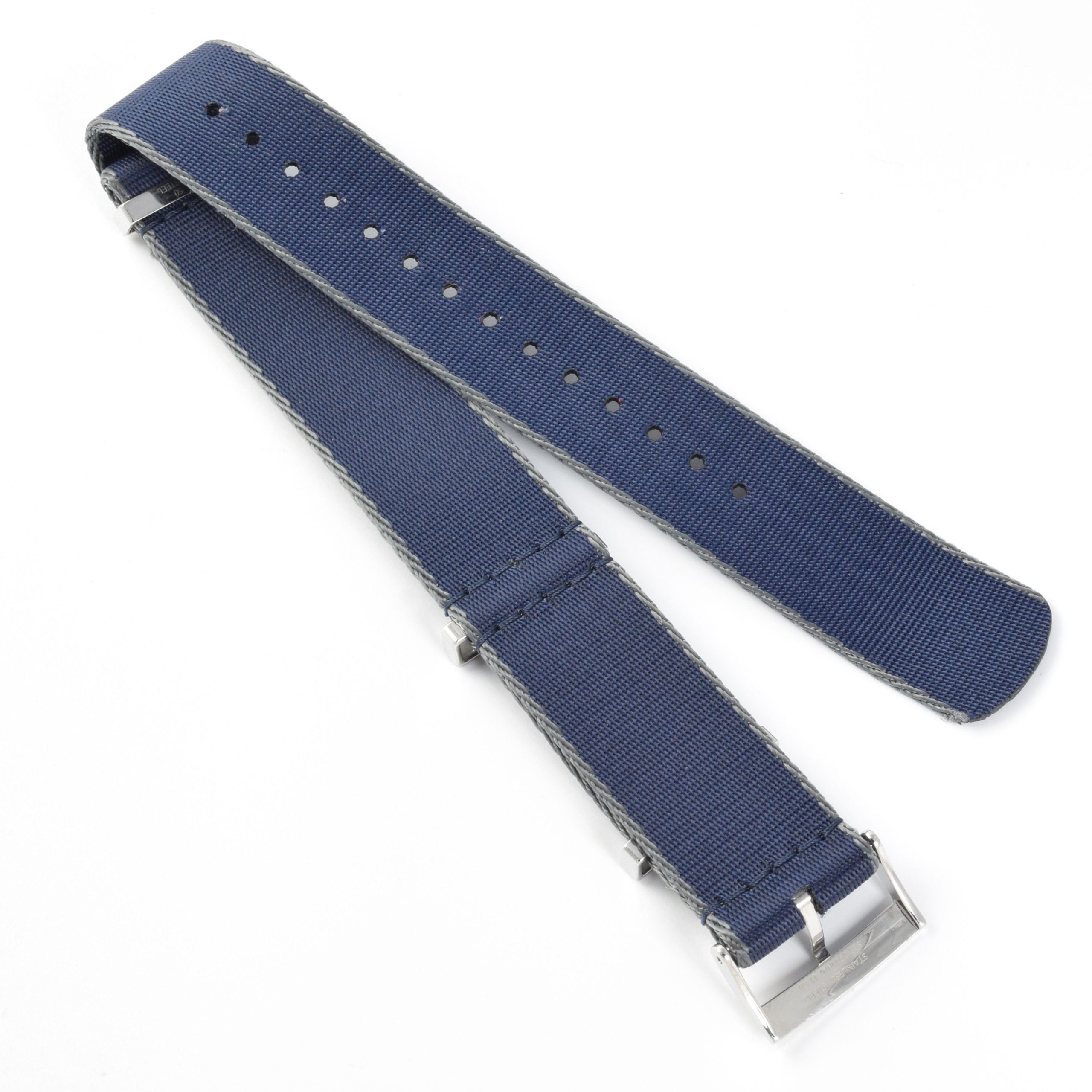 Omega NATO Blue and Grey CWZ007891 Men's 21mm Watch Strap and Buckle - Image 8