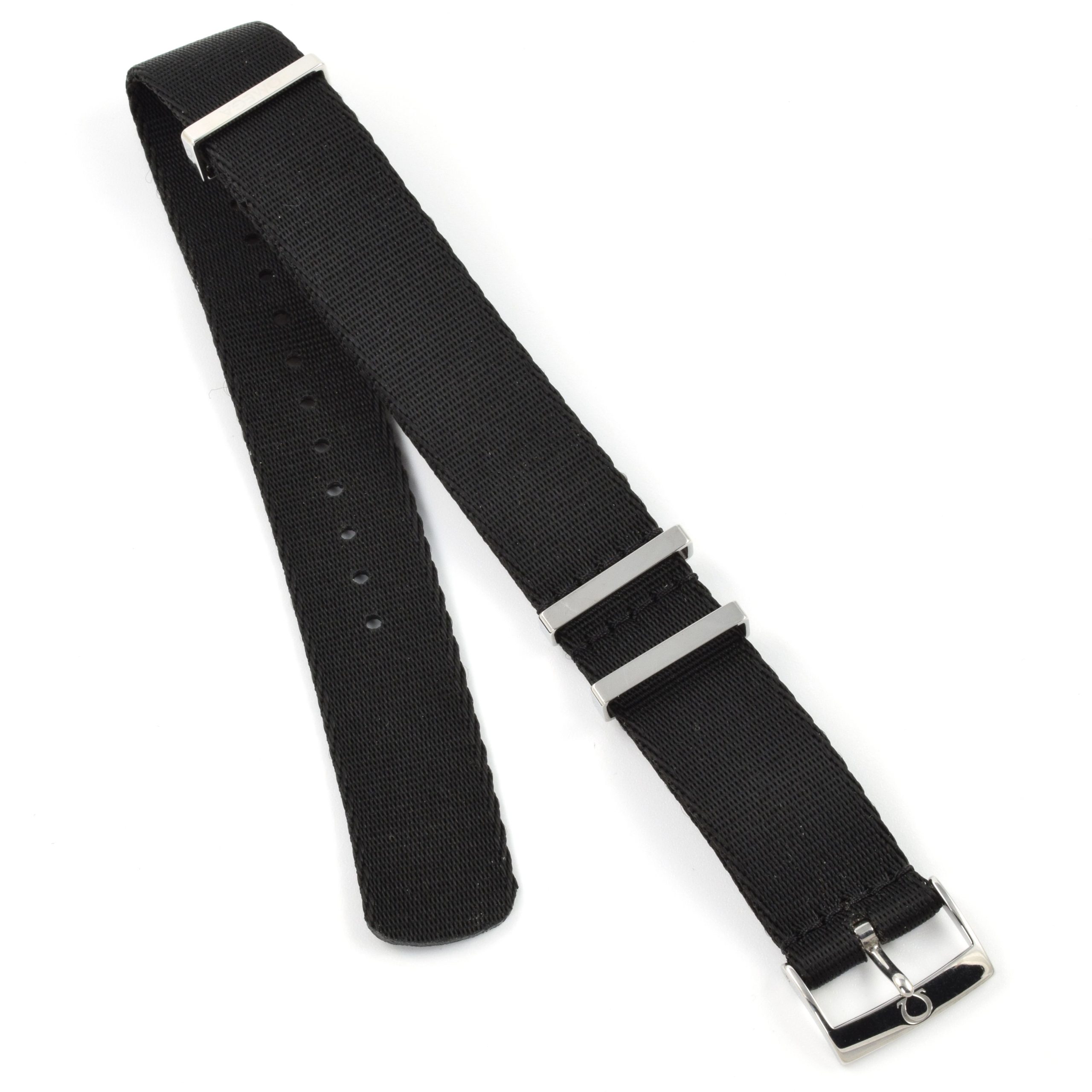 Omega Speedmaster NATO Black ZSZ002084 20mm Watch Strap & Buckle – Genuine Omega Replacement
