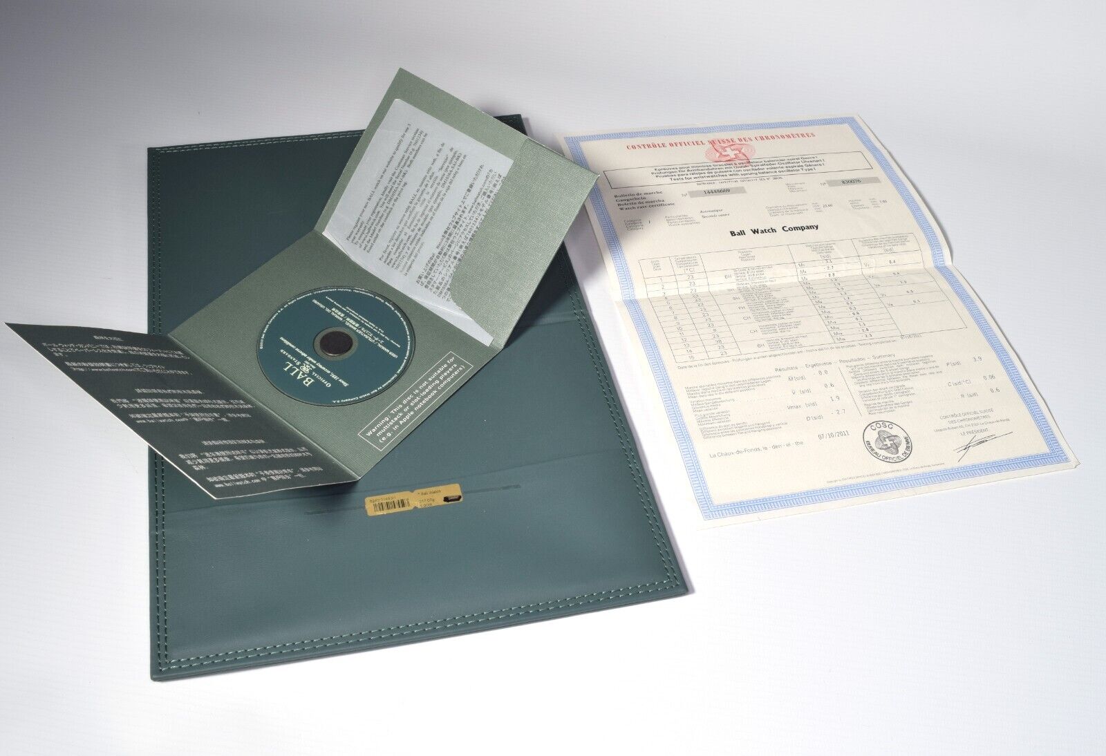 Authentic Ball Engineer Hydrocarbon Green Watch Document Certificate with Instruction CD - Image 2