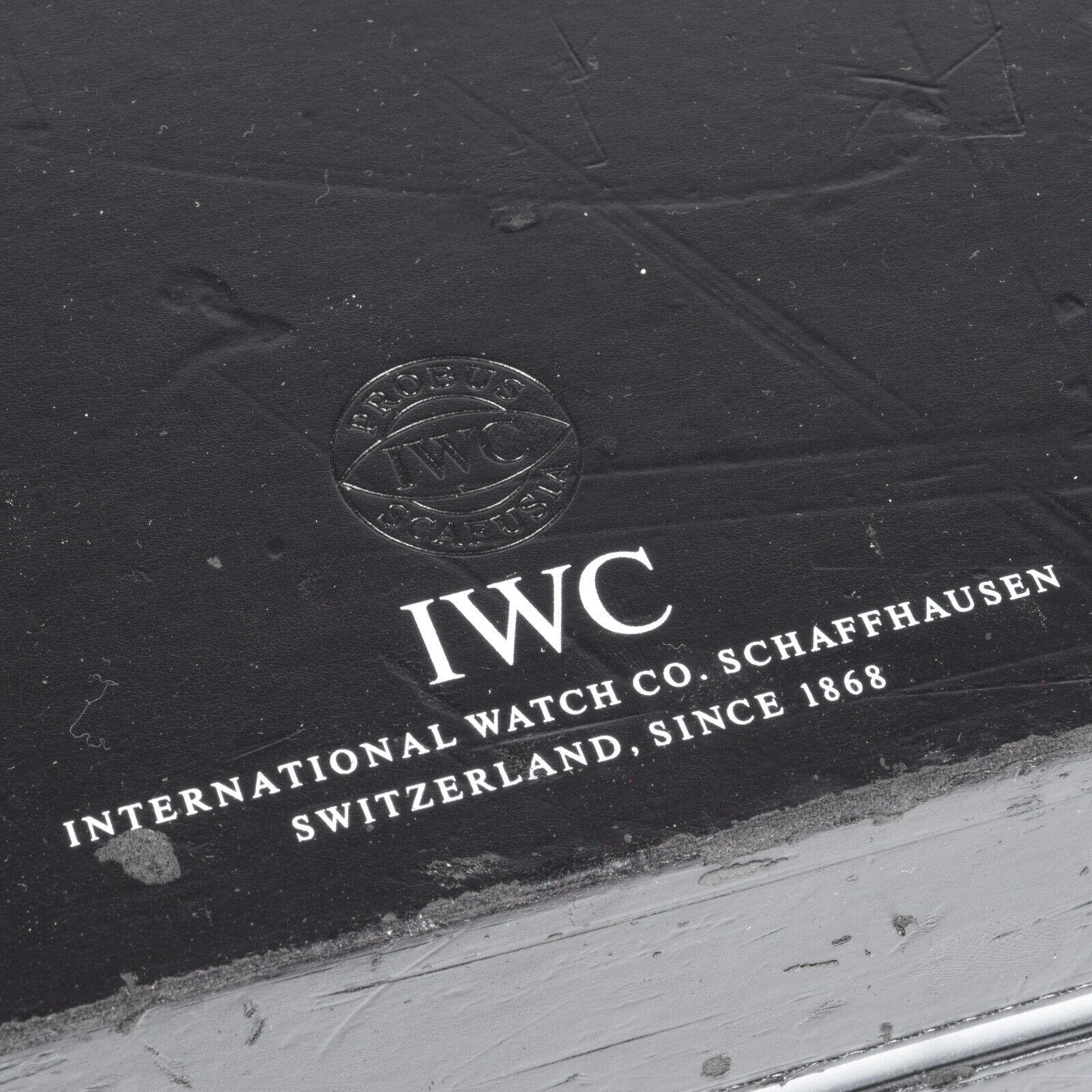 Authentic IWC Portuguese Yacht Club 3903 Black Leather Watch Box Case – Vintage 2010 with Instruction Manual - Image 3