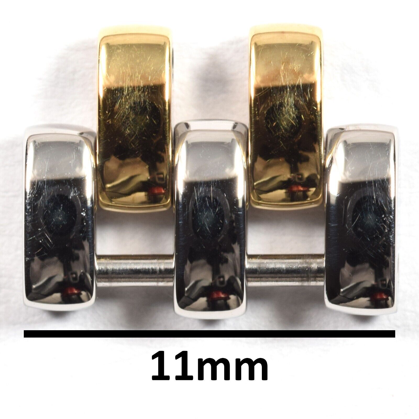 Genuine Omega De Ville Ladies 6202/822 Gold & Steel 11mm Wide Watch Strap Link – Authentic Replacement for Omega Watches - Image 3