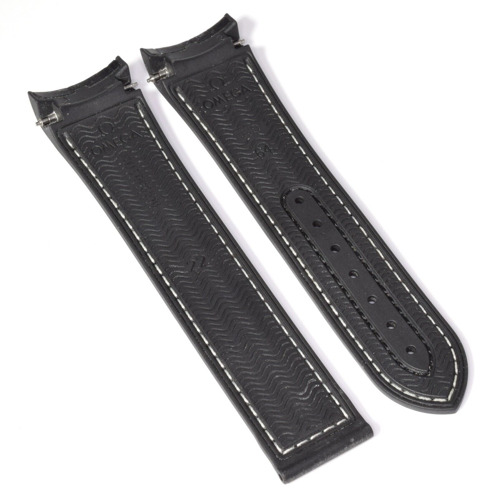 Authentic Omega Planet Ocean Deep Black RUZ005516 Rubber Strap – 22mm to 20mm - Image 5