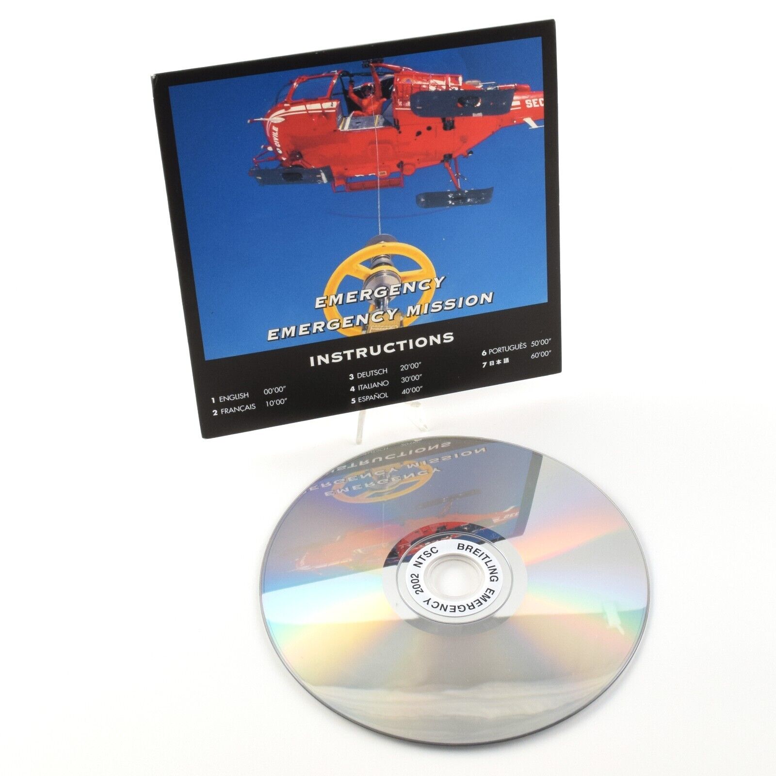 Authentic Breitling Emergency Mission Instruction DVD with Pouch