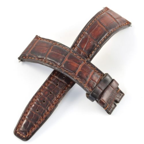 Authentic IWC Portuguese Chronograph Brown Alligator Watch Strap – 20mm to 16mm