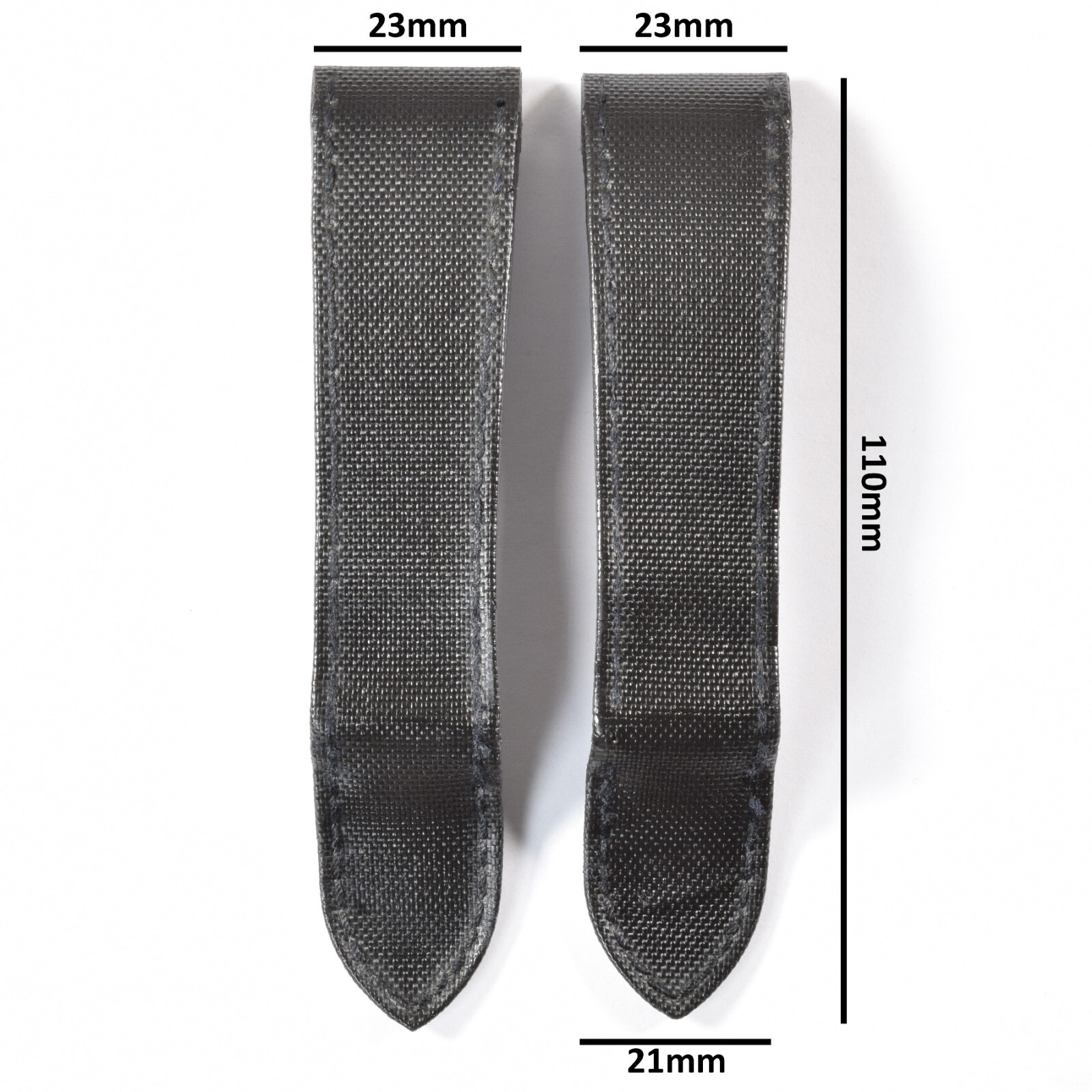 Authentic Cartier Santos 100 XL Watch Strap Black Canvas 23mm–21mm – Fits Models 2656 and 2774 - Image 3