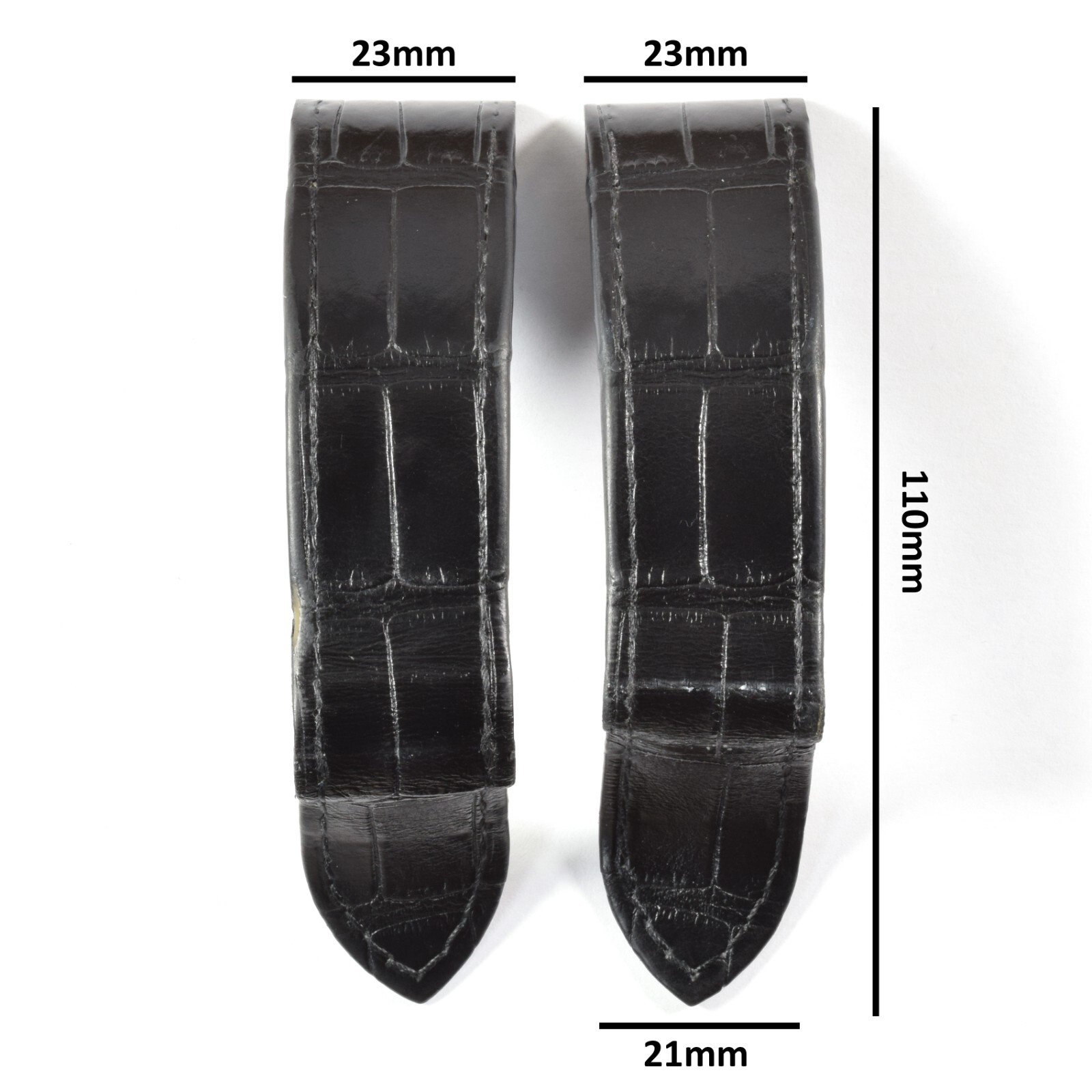 Authentic Cartier Santos 100 XL Black Alligator Watch Strap 23mm–21mm – Fits Models 2656 and 2774 - Image 3