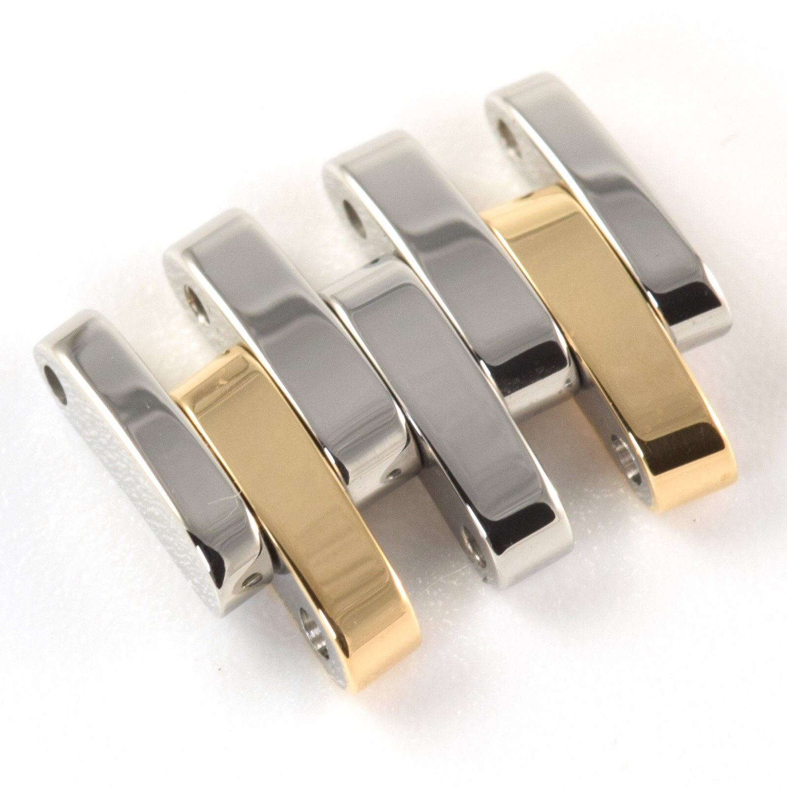 New and Authentic Omega De Ville Prestige 32.7mm Gold and Steel 6001/761 Watch Strap Link - Image 5