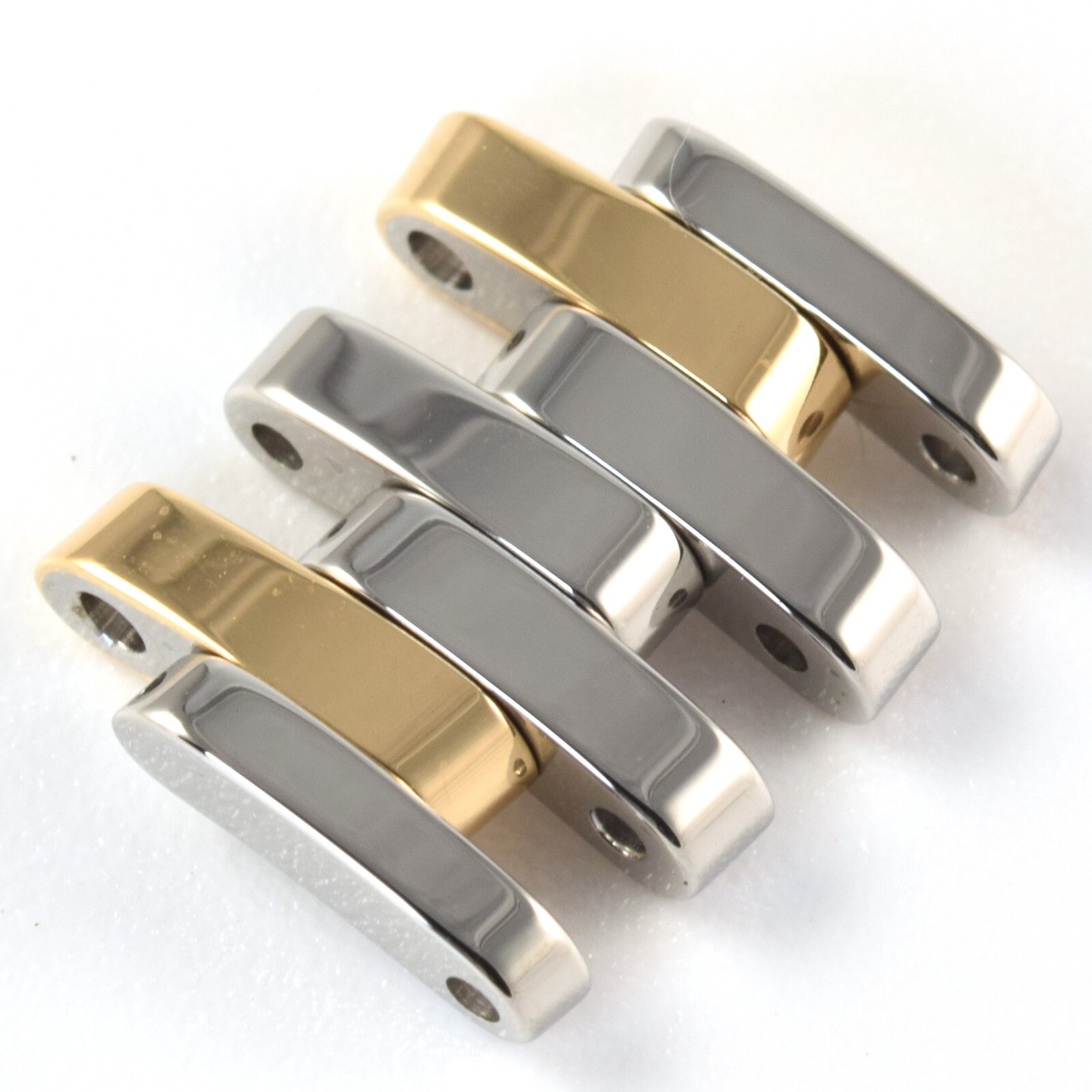New and Authentic Omega De Ville Prestige 32.7mm Gold and Steel 6001/761 Watch Strap Link - Image 7