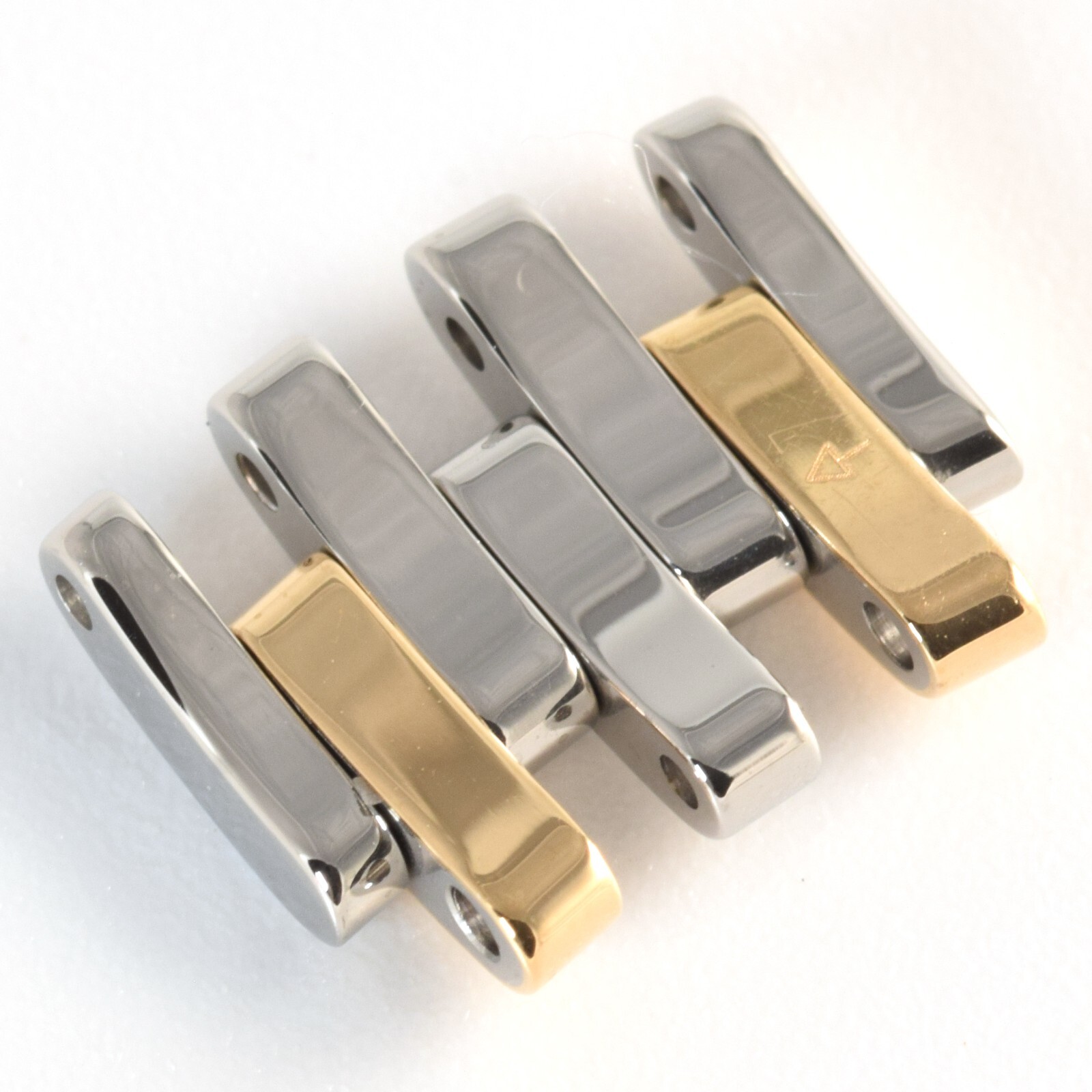 New and Authentic Omega De Ville Prestige 32.7mm Gold and Steel 6001/761 Watch Strap Link - Image 9