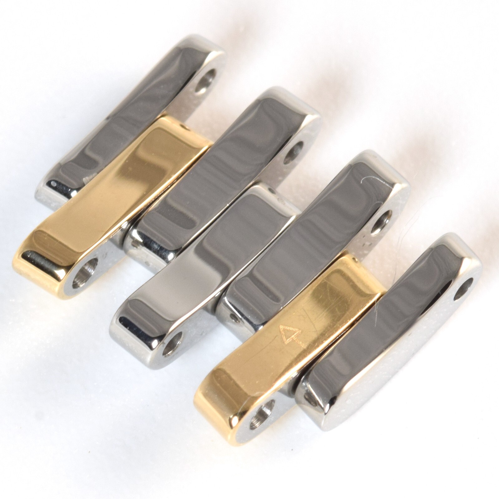 New and Authentic Omega De Ville Prestige 32.7mm Gold and Steel 6001/761 Watch Strap Link - Image 10