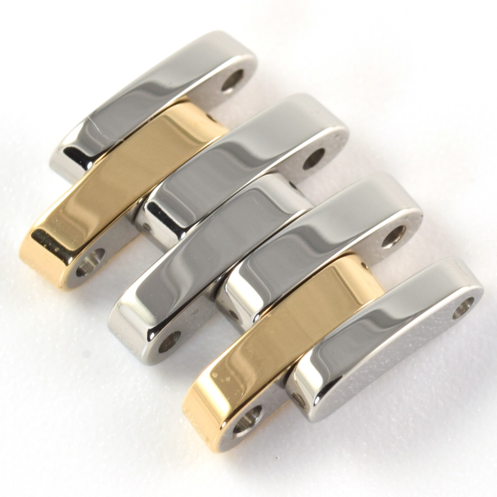New and Authentic Omega De Ville Prestige 32.7mm Gold and Steel 6001/761 Watch Strap Link - Image 2