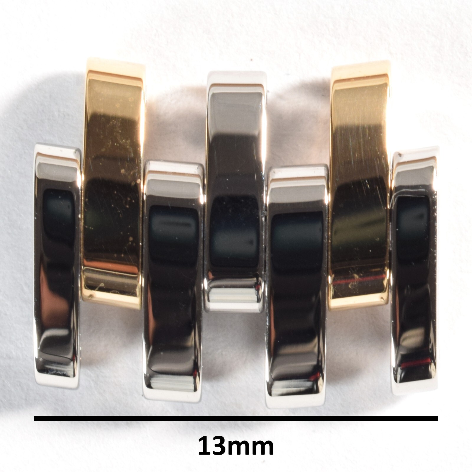 New and Authentic Omega De Ville Prestige 32.7mm Gold and Steel 6001/761 Watch Strap Link - Image 3