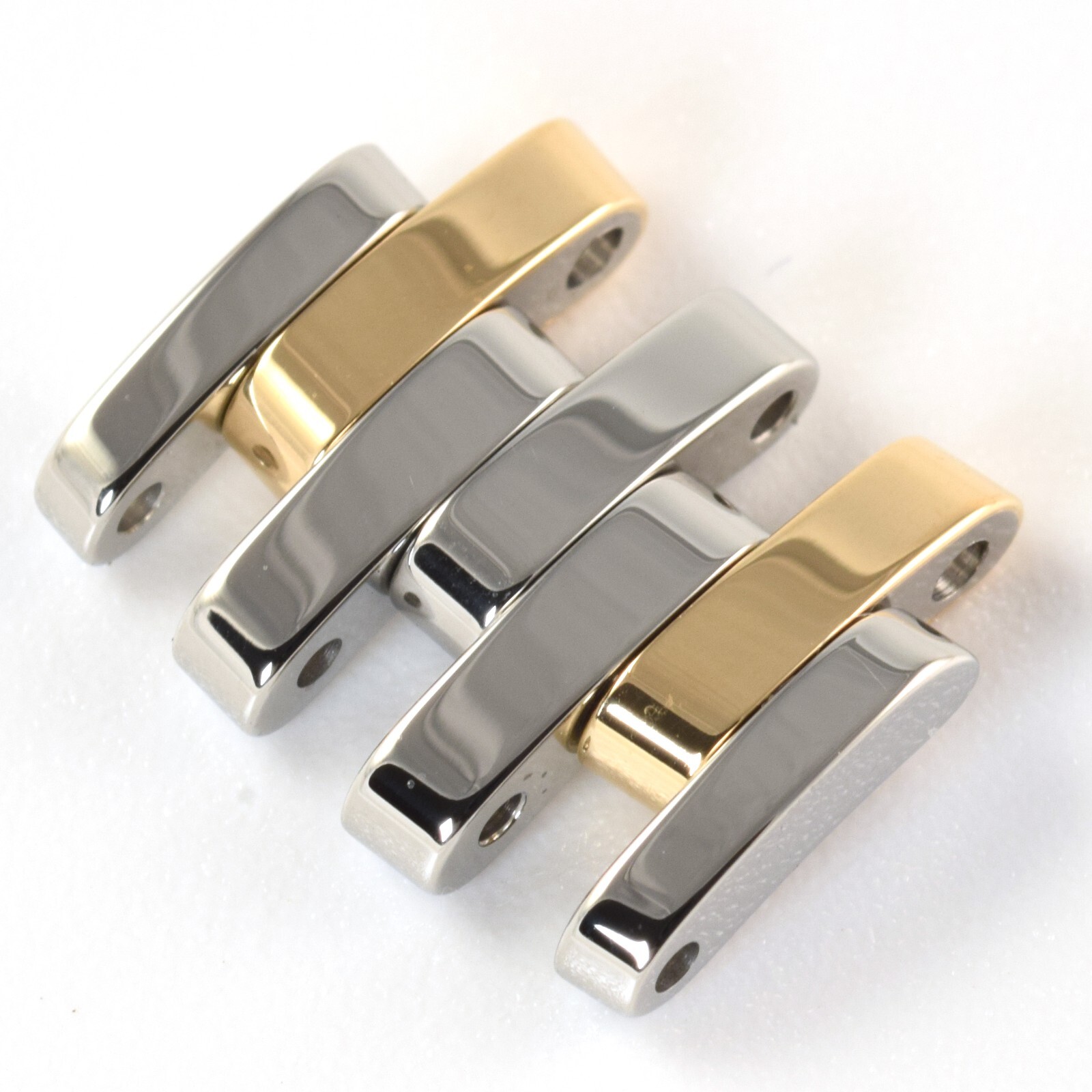 New and Authentic Omega De Ville Prestige 32.7mm Gold and Steel 6001/761 Watch Strap Link - Image 6