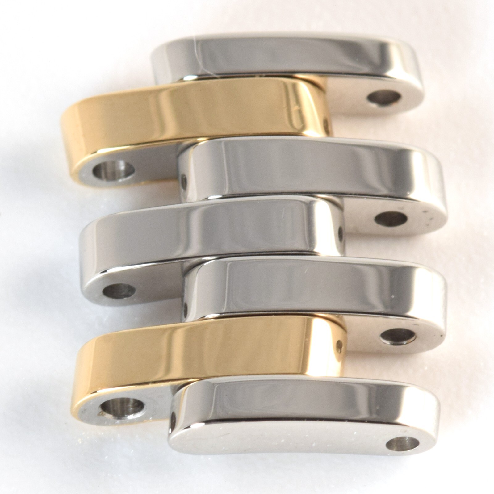 New and Authentic Omega De Ville Prestige 32.7mm Gold and Steel 6001/761 Watch Strap Link - Image 8
