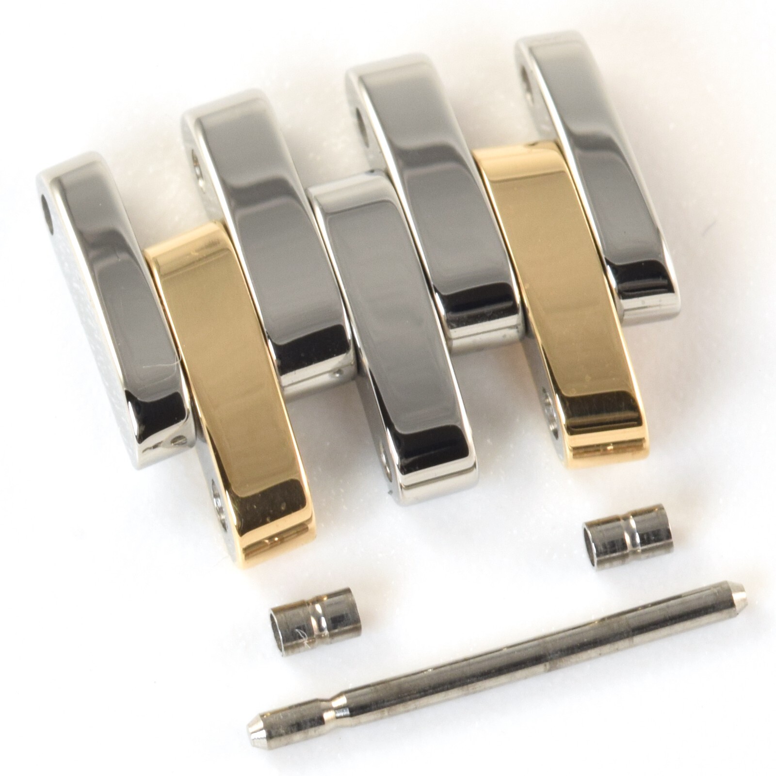 New and Authentic Omega De Ville Prestige 32.7mm Gold and Steel 6001/761 Watch Strap Link