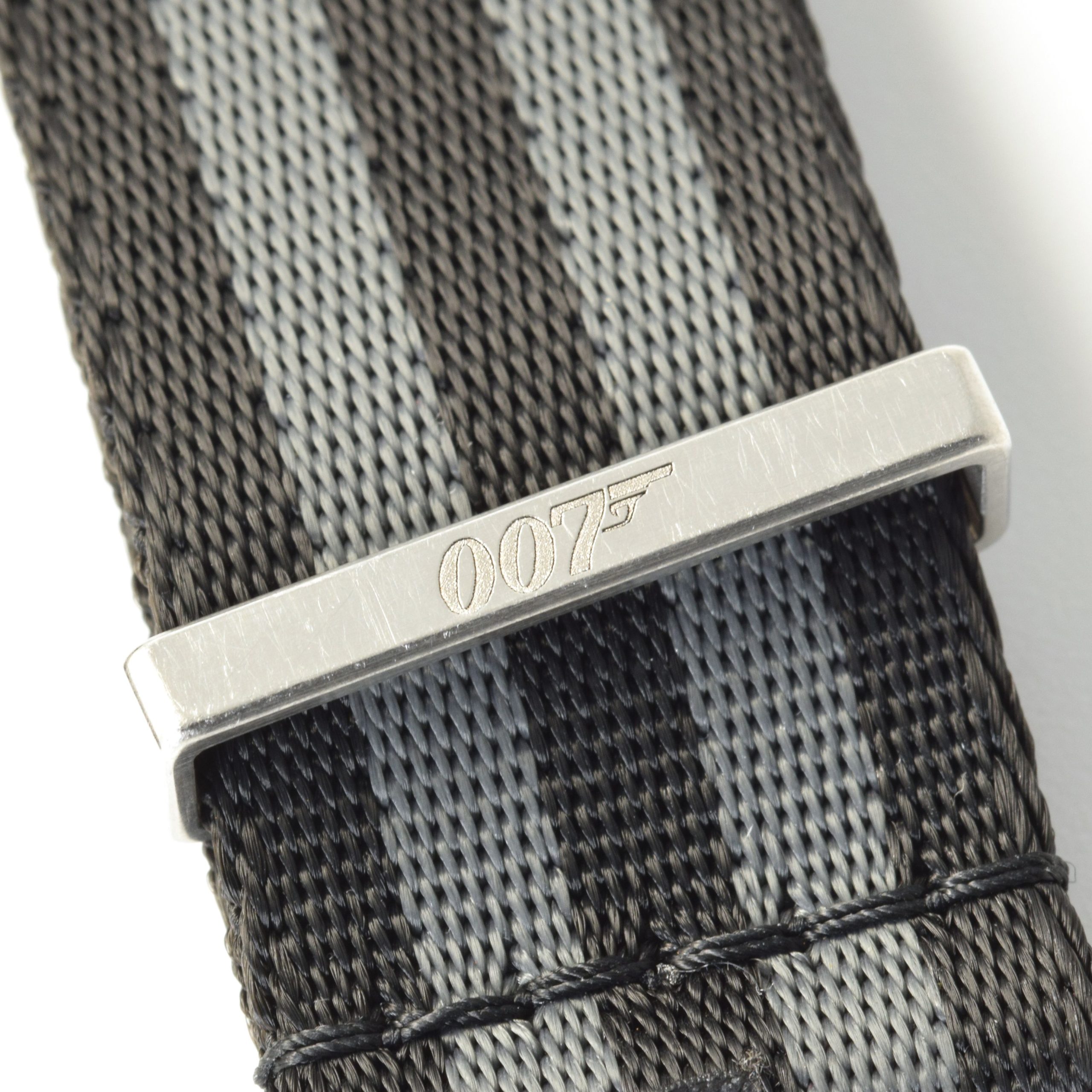 Authentic Omega Seamaster 007 Spectre NATO Watch Strap CWZ003210 – 21mm Black & Grey with Buckle - Image 4
