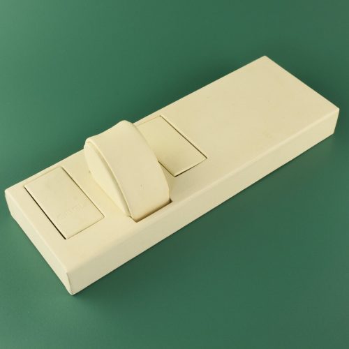 Genuine EBEL Cream Leather Watch Display Tray with Cushion and Branded Sockets