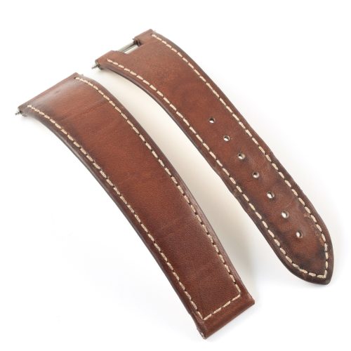 Authentic Omega Seamaster Bullhead 98000441 Brown Calf Leather Watch Strap 22mm–18mm