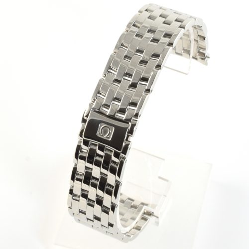 🏷️ WooCommerce Listing Content (Authentic Omega De Ville Prestige Bracelet)FieldContentAlt TextAuthentic Omega De Ville Prestige seven-row polished stainless steel bracelet featuring a concealed folding clasp with the Omega logo