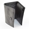 Open black Cartier calf leather travel wallet pouch for storing spare watch straps or tools